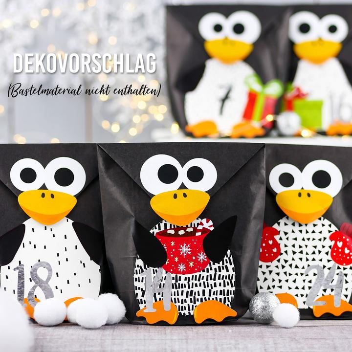 Produktbild Papierdrachen 24 Adventskalender Zahlenaufkleber – silber Nr69