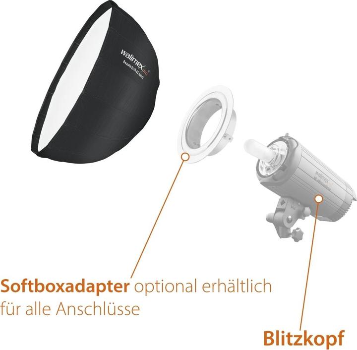 Produktbild Walimex pro pro Studio Line Beauty Dish QA65 (Beauty Dish, 65 cm)