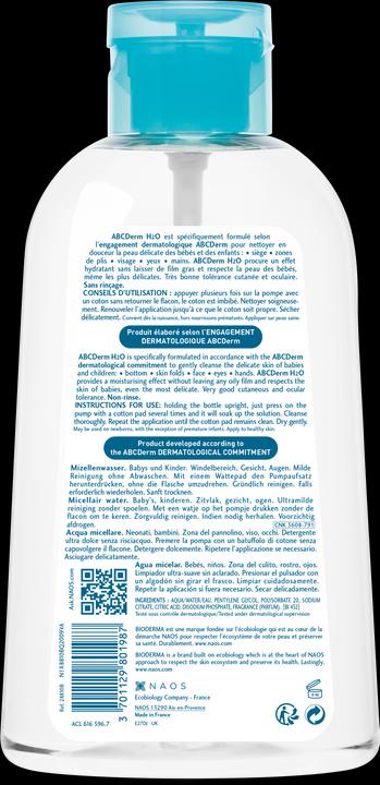 Image du produit Bioderma ABCDerm H2O lingettes bébés et enfants (60 pièce(s))