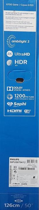 Image du produit Philips 50PUS6704 (50", LCD, 4K, 2019)