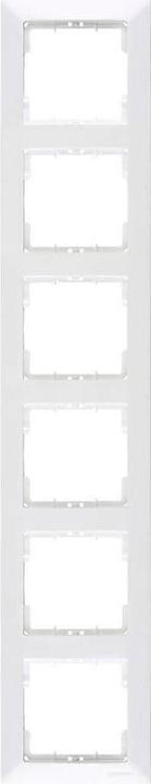 Actual product image Mutlusan Candela 6-gang frame vertical white for 6 modules