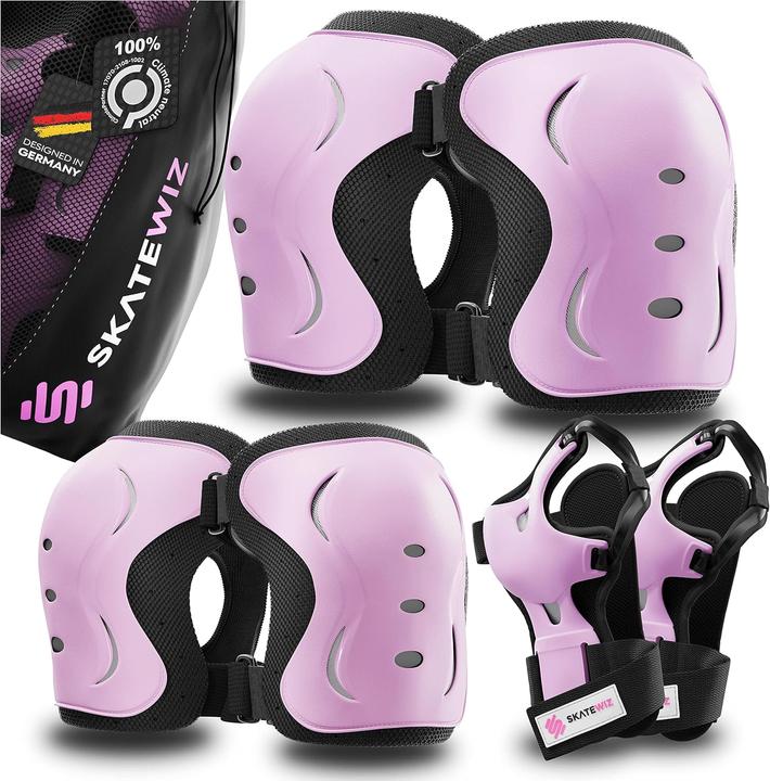Immagine prodotto Skatewiz 6-teiliges Skate-Protektoren-Set (S, Protezioni per i polsi, Ginocchiera, Protettori gomito, 6 pezzi)