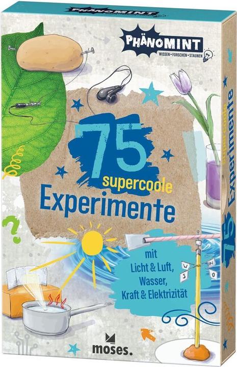 Image du produit PhänoMINT 75 supercoole Experimente mit Licht & Luft, Wasser, Kraft & Elektrizität (Allemand, Anita van Saan, Carola de Chaudière, 2020)