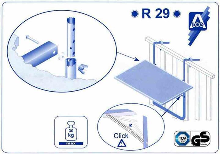 Produktbild Alco Balkonhängetisch (100 cm)