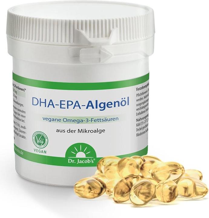 Actual product image Dr. Jacob's DHA-EPA algae oil (60 Piece, Capsules, 62 g)