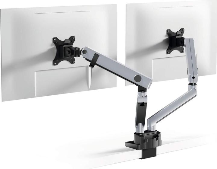 Actual product image Durable Monitor holder. SELECT PLUS w Arm f 2 Mon. tableb. Sil. (Table, 32")