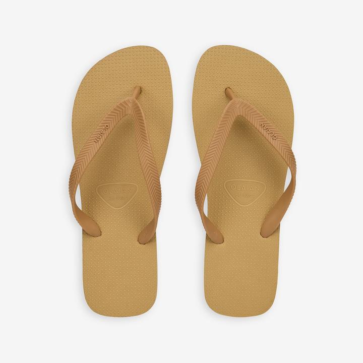 Actual product image Olaian Thong sandals men 500 beige (43, 44)