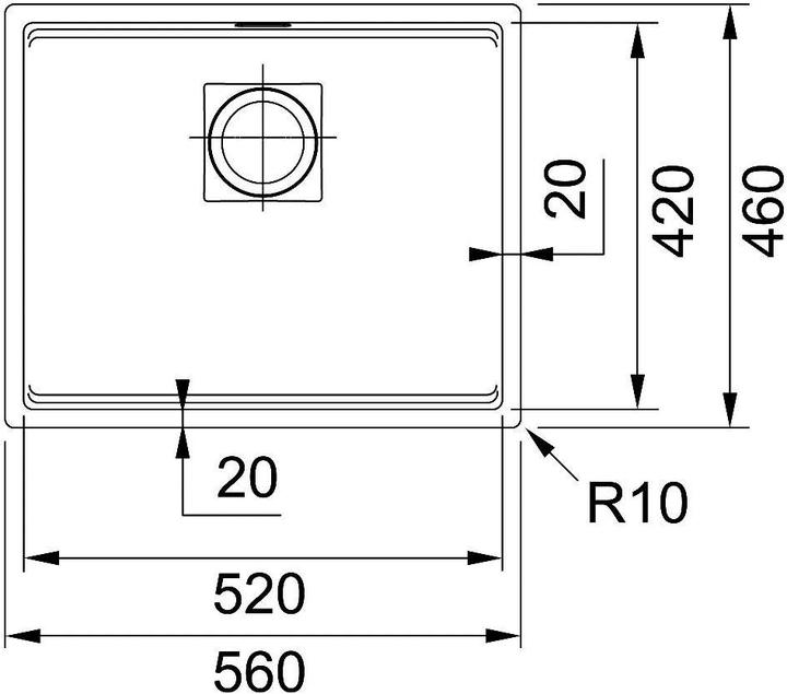 Actual product image Franke Built-in sink Kubus 2 KNG 110-52, 125.0512.507, stone gray (Fitted sink, 31 cm, 52 cm)