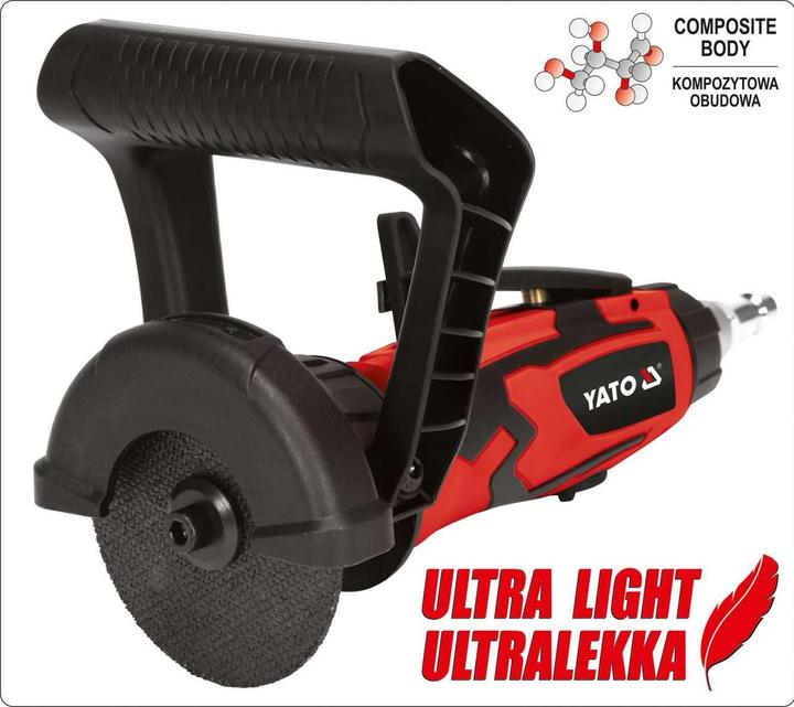 Yato Mini smerigliatrice professionale ad aria compressa 75mm | YT-09717 (Troncatrice)