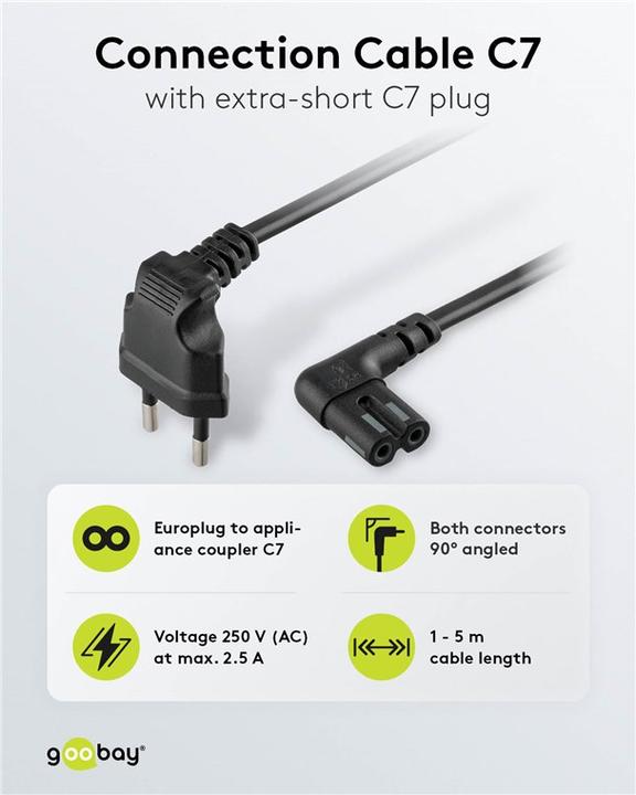 Produktbild Goobay CEE 7/16 – C7 (5 m)