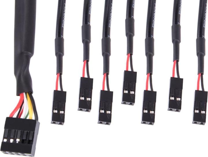 Produktbild Alphacool Front I/O-Panel mit USB 2.0 und Kabelsatz für Servergehäuse