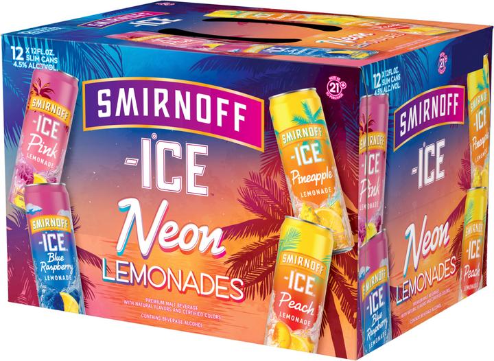 Smirnoff Ice NEON Lemonade Variety Pack / (24 x 35.5 cl)