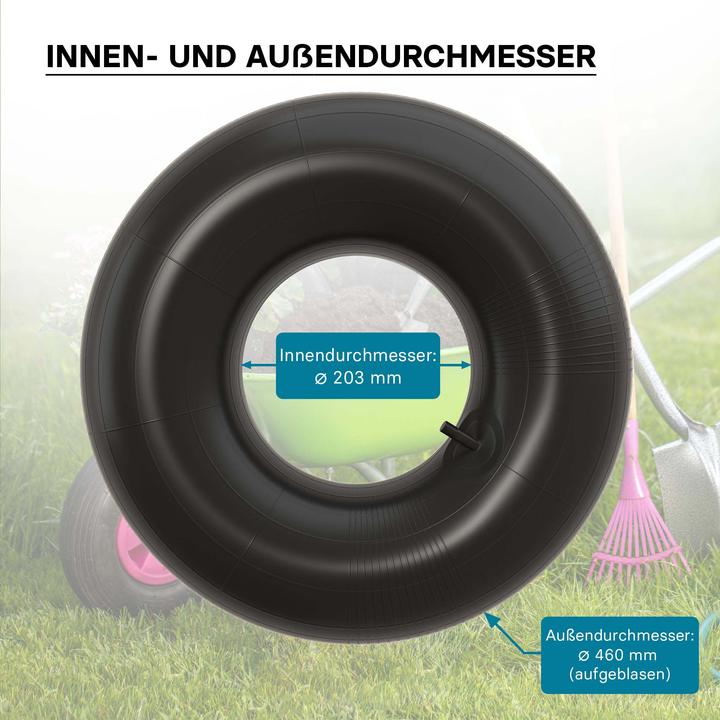 Image du produit Wiltec Chambre à air pour pneu de tracteur à pelouse 18x6.50/7.50/8.50/9.50-8 20x8.00/10.00-8 avec valve dr (Tondeuse à gazon, Pièces de rechange pour machines de jardinage)