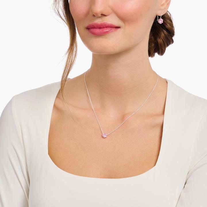 Image du produit Thomas Sabo Chaîne avec pendentif zircon rose Argent (Argent sterling 925, 40 - 45 cm)