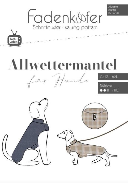 Immagine prodotto Fadenkäfer Cartamodello cappotto cani per tutte le stagioni