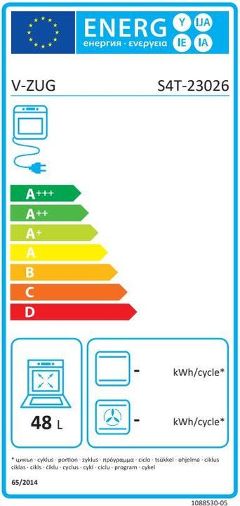 Energy Label V-Zug 2302600003