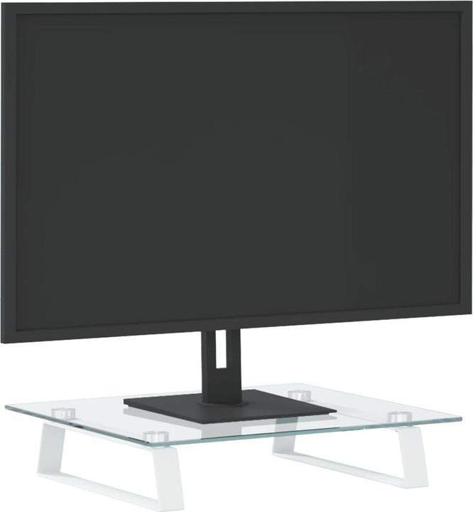 Actual product image VidaXL Monitor stand white 40x35x8 cm tempered glass and