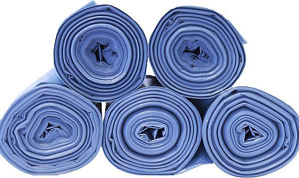 Image du produit kaiserkraft Sacs-poubelle BONTON, 70 l, lot de 300, L x l 1020 x 580 mm, bleu, 15 rouleaux (20 x, 70 l)