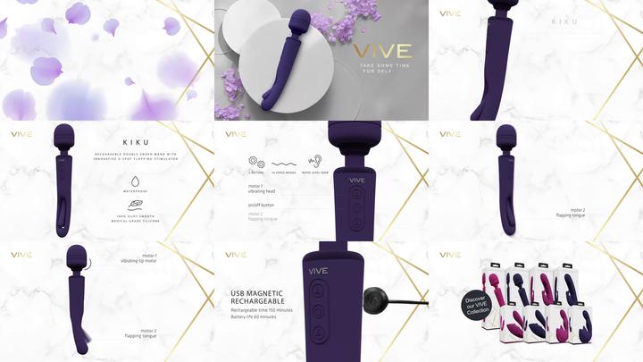 Produktbild Shots Kiku - Rechargeable Double Ended Wand with Innovative G-Spot Flapping Stimulator