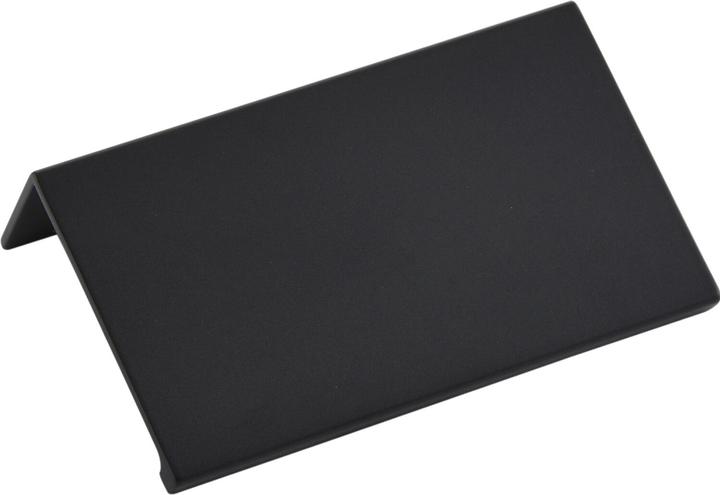 Actual product image Siro Handle strip furniture handle Crevan LA 48 mm, L 70 mm, black matt aluminium