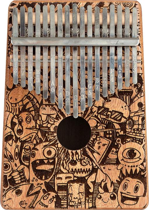 Actual product image Sela Art Series Kalimba 17 Little Monster Laser