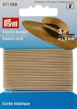 Immagine prodotto Prym Cordoncino elastico, beige chiaro 1,5 mm, carta 3 m