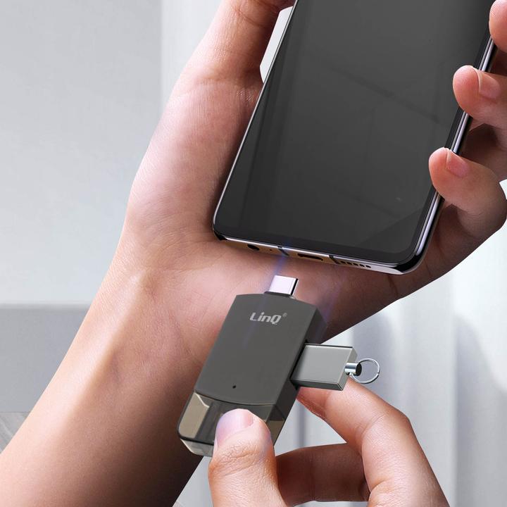 Produktbild LinQ USB-C- und Lightning auf USB-Buchse Adapter (USB, Lightning)