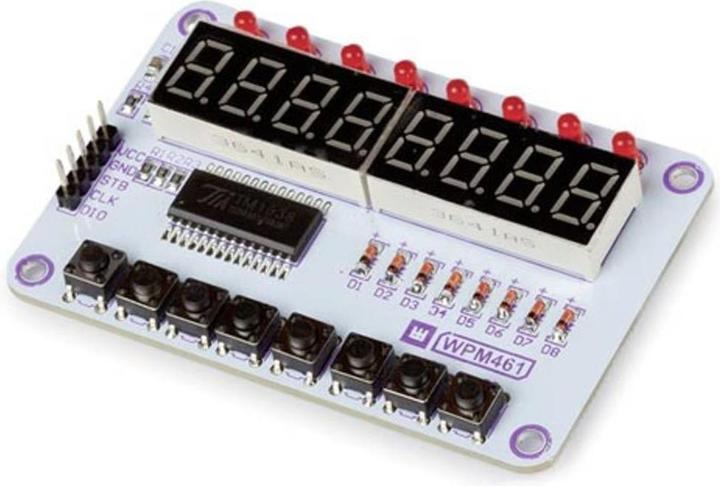 Produktbild Whadda Knopf- und Anzeigemodul mit TM1638-Chip