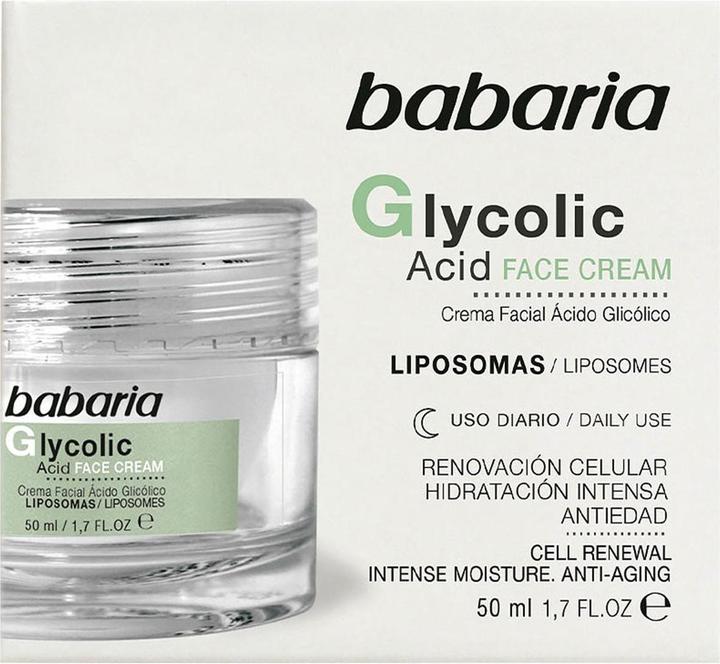 Babaria GLYCOLIC ACID crema facial renovación celular 50 ml (50 ml, Day cream)