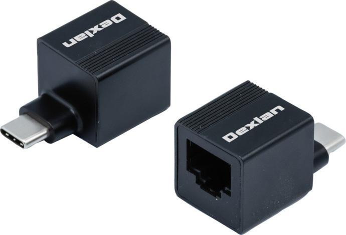 Image du produit Dexlan Adaptateur Tiny USB-C vers RJ45 Gigabit Ethernet (USB-C, RJ45 (1x))