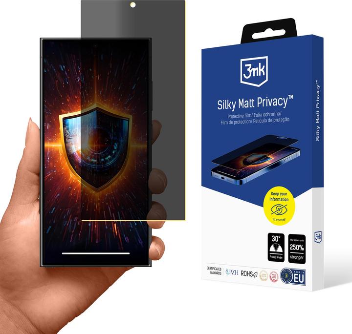 Actual product image 3MK Samsung Galaxy S24 Ultra - Silky Matt Privacy (1 Piece, Samsung Galaxy S24 Ultra)