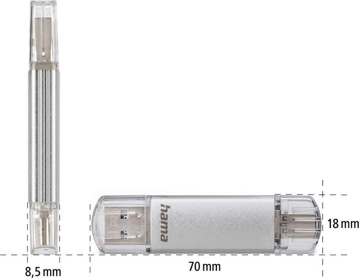 Produktbild Hama C-Laeta (16 GB, USB-A, USB-C)