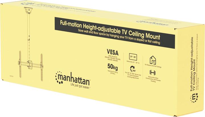 Actual product image Manhattan Height adjustable TV ceiling mount, tilt and swivel (Ceiling, 70", 50 kg)