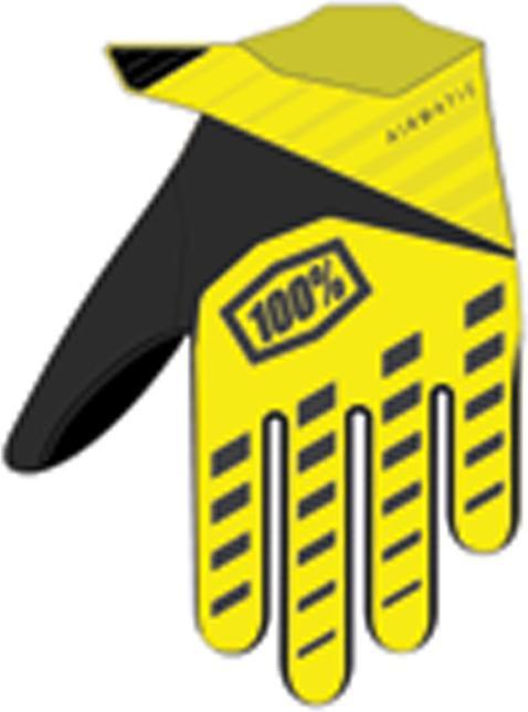Produktbild 100% Airmatic Handschuhe fluo gelb-schwarz XL (XL)