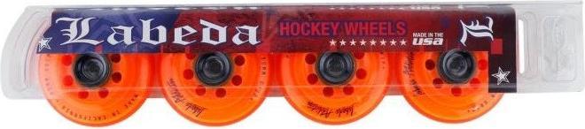 Produktbild Labeda Addiction Grip Plus 4er-Pack Rollhockey-Räder (Orange, 80 mm) (80 mm)