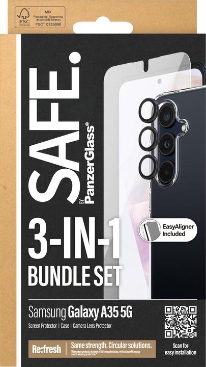 Image du produit Safe Verre de bord à bord + étui (1 pièce(s), Samsung Galaxy A34 5G, Samsung Galaxy A35)