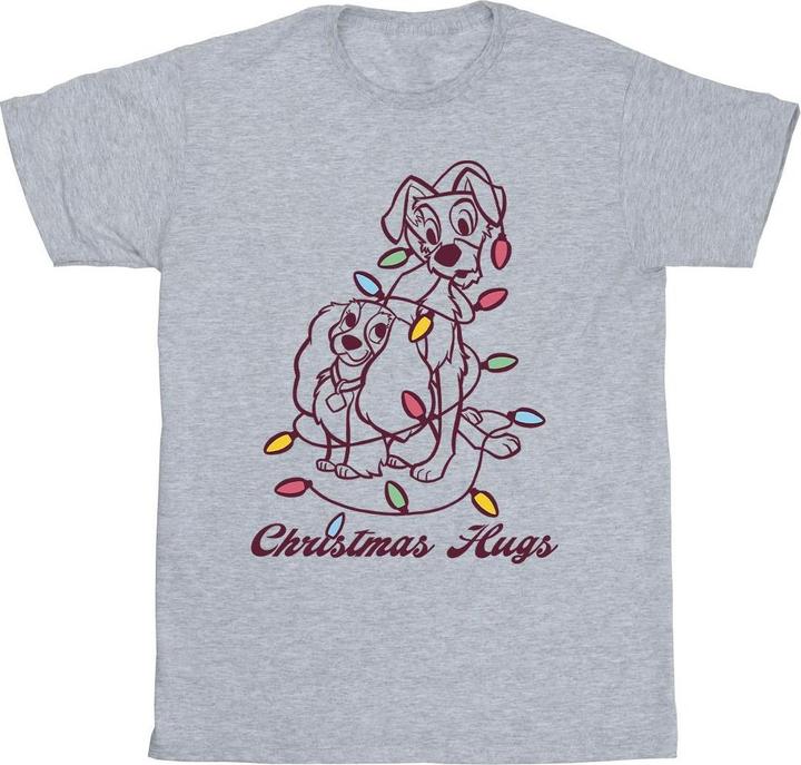 Disney Lady And The Trump Christmas Hugs TShirt (L)