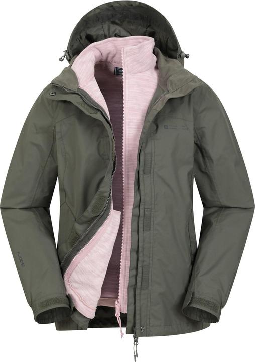 Actual product image Mountain Warehouse Womens/Ladies Storm 3 in 1 Waterproof Jacket (36 D)