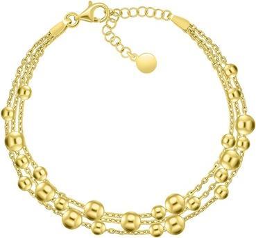 Produktbild Brilio Silver - Triple gold plated bracelet with beads BRC117Y