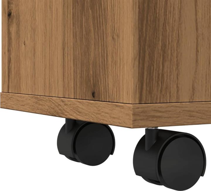 Actual product image VidaXL Narrow bathroom cabinet with castors