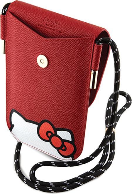 Actual product image Hello Kitty Torebka HKOWBPSCKER czerwony/red Leather Hiding Kitty Cord