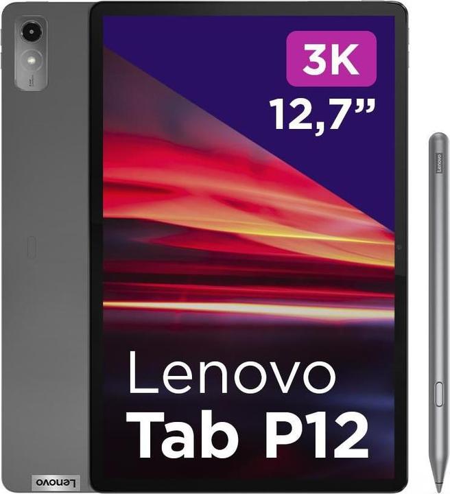 Actual product image Lenovo Tab P12 (WLAN only, 12.70", 128 GB, storm grey)
