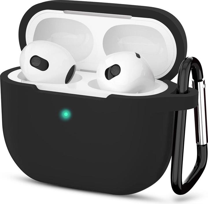 Immagine prodotto Techsuit - Silicone Case - for Apple AirPods 3, Smooth Ultrathin Material - Black (Manicotto per cuffie)