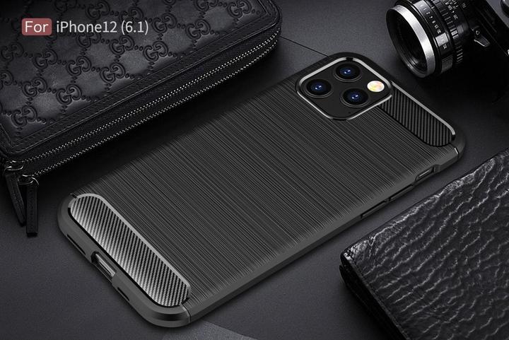 Actual product image Screenguard Carbon Brushed Case (Apple iPhone 12)