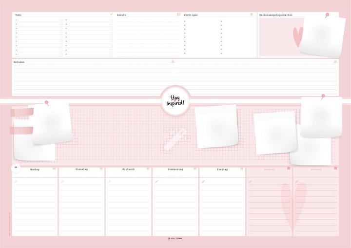 Immagine prodotto Blocco da tavolo, agenda a strappo con agenda settimanale 2019 (59,4 x 42 cm)