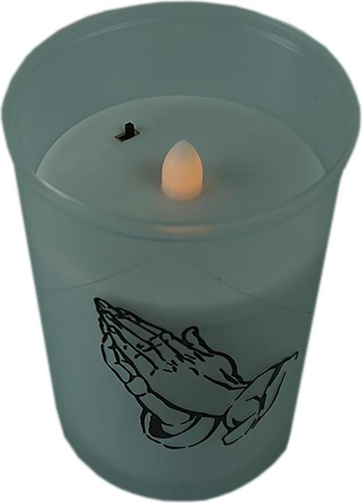 Produktbild Novaliv LED Grablicht weiss Dauerbrenner Flackereffekt inkl. Batterien Grabkerzen Friedhofskerze Gedenkkerze (4 Stk.)