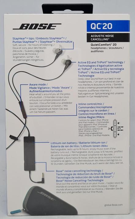 Image du produit Bose QuietComfort 20 (Télécommande Android) (NC, 16 h, Filaire)