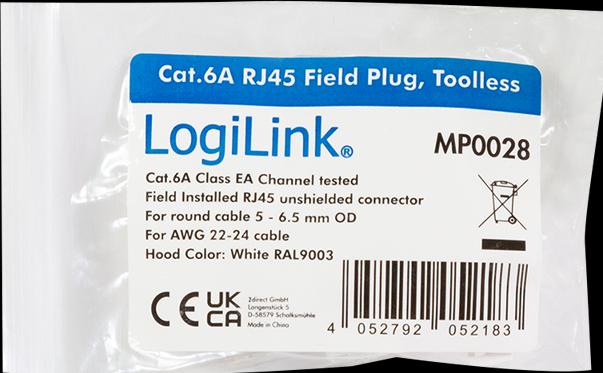 Immagine prodotto LogiLink MP0028 (Connettore del cavo di rete)