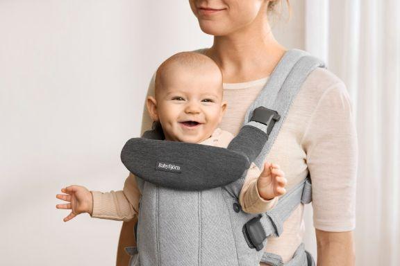 Actual product image BabyBjörn Bib for Harmony, jersey, dark grey