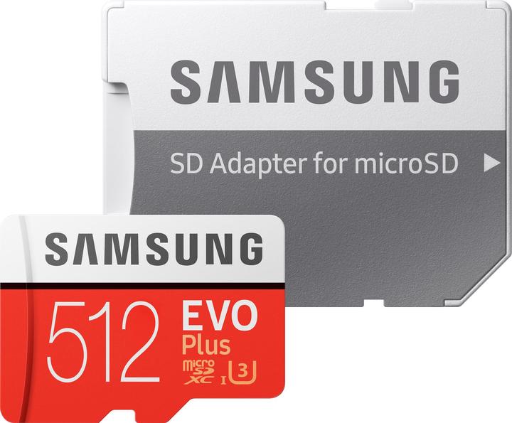 Produktbild Samsung Evo+ microSD UHS-I (512 GB, microSDXC, U3, UHS-I)